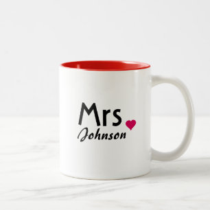 2 Couleurs Mme customisée tasse - moitié de M. et Mme