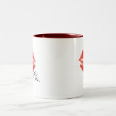 2 Couleurs Mme tasse - avec les lèvres rouges de rouge à (Centre)