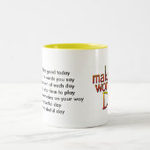 2 Couleurs Modèle de Deux-Image de tasse - customisé (Centre)