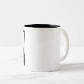 2 Couleurs Modèle de tasse (Devant droit)