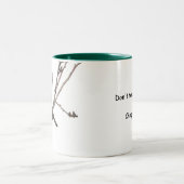 2 Couleurs Moineau sur une tasse de branche (Centre)