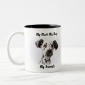 2 Couleurs Mon clébard ma tasse mes amis. (Gauche)