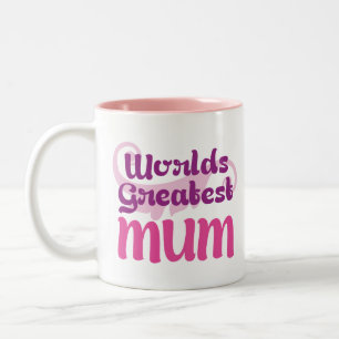 2 Couleurs Mondes la plus grande MAMAN, remous, tasse de