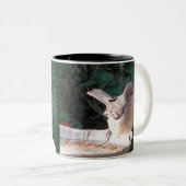 2 Couleurs Moqueur de milliard et tasse de geai bleu (Devant droit)