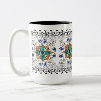 2 Couleurs Mosaïque de fantaisie de tasse