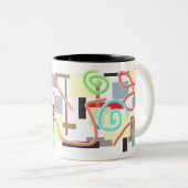 2 Couleurs motif de tasse (Devant droit)