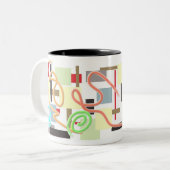 2 Couleurs motif de tasse (Devant gauche)