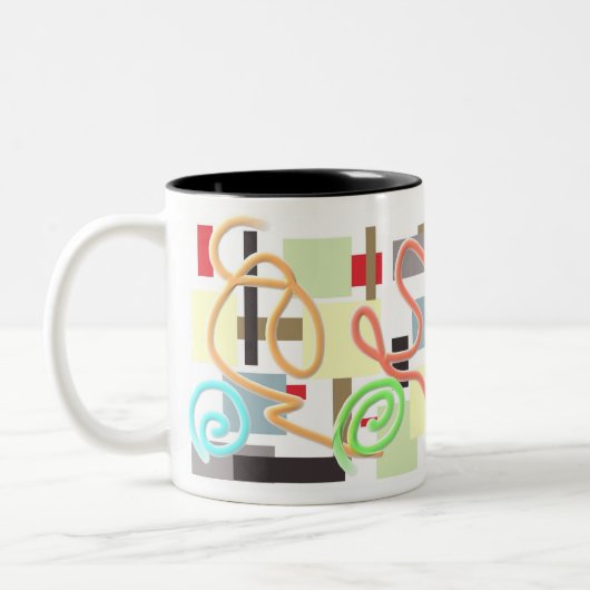 2 Couleurs motif de tasse (Gauche)
