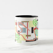 2 Couleurs motif de tasse (Centre)