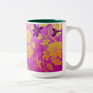 2 Couleurs Motif doré rose ORIENTAL - Mug, Tasse
