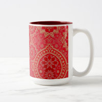 Motif doré rouge ORIENTAL - Mug, Tasse