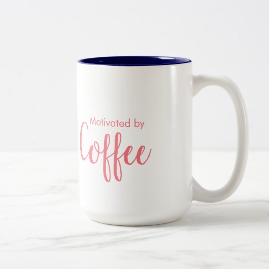 2 Couleurs Motivé par le café - tasse de café (Droit)