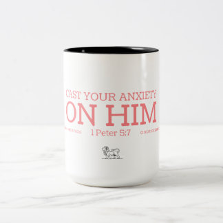 2 Couleurs Moulez votre inquiétude tasse de 15 onces