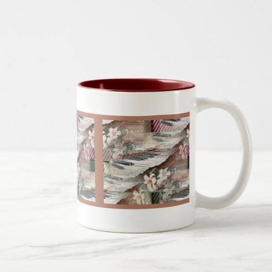 2 Couleurs Musique avec la tasse de fleurs (Droit)
