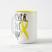 2 Couleurs N'ABANDONNEZ JAMAIS la tasse combinée (Devant gauche)