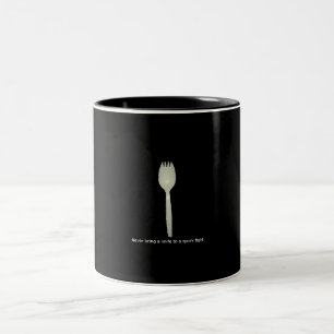2 Couleurs "N'apportez jamais un couteau tasse de spork à