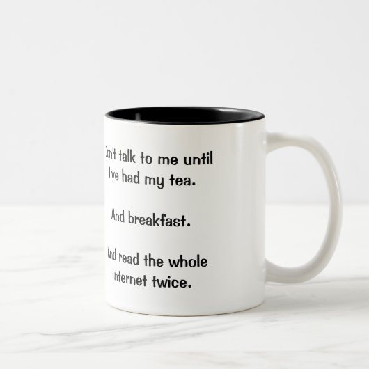 2 Couleurs "Ne me parlez pas" la tasse (Droit)