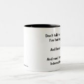 2 Couleurs "Ne me parlez pas" la tasse (Centre)