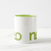2 Couleurs Néo- tasse verte de logo (Centre)
