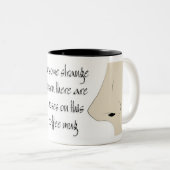 2 Couleurs Nez sur une tasse (Devant droit)