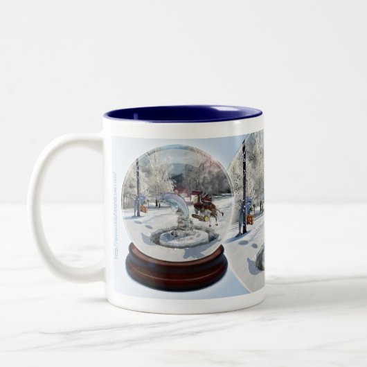 2 Couleurs Noël bleu - tasse (Gauche)