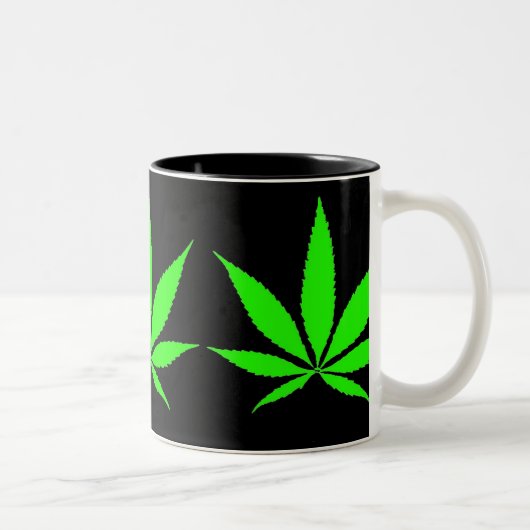 2 Couleurs noir de tasse de potleaf (Droit)
