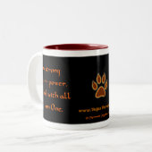 2 Couleurs Noir de tasse de Sekhmet, 11oz. (Devant gauche)