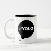 2 Couleurs Noir de YOLO tasse de 325 ml (Gauche)