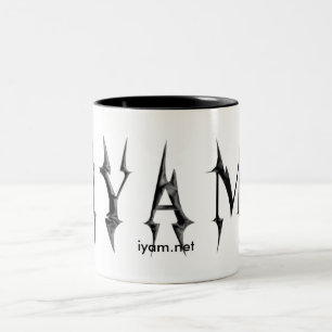 2 Couleurs Noir d'IYAM sur la tasse blanche/tasse