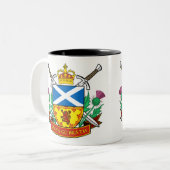 2 Couleurs Noir écossais "de bràth alba de GU" tasse à deux (Devant gauche)