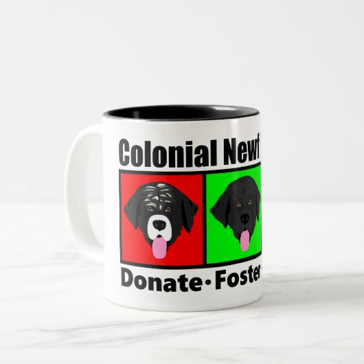 2 Couleurs Noir tasse à deux tons de 11 onces (Devant gauche)