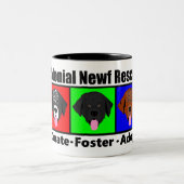 2 Couleurs Noir tasse à deux tons de 11 onces (Centre)