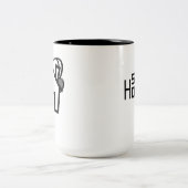 2 Couleurs Noir tasse à deux tons de 15 onces (Centre)