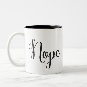 2 Couleurs Nope. manuscrit chic de la tasse