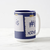 2 Couleurs Notes d'amour pour la tasse de papa (Devant droit)