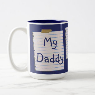 2 Couleurs Notes d'amour pour la tasse de papa