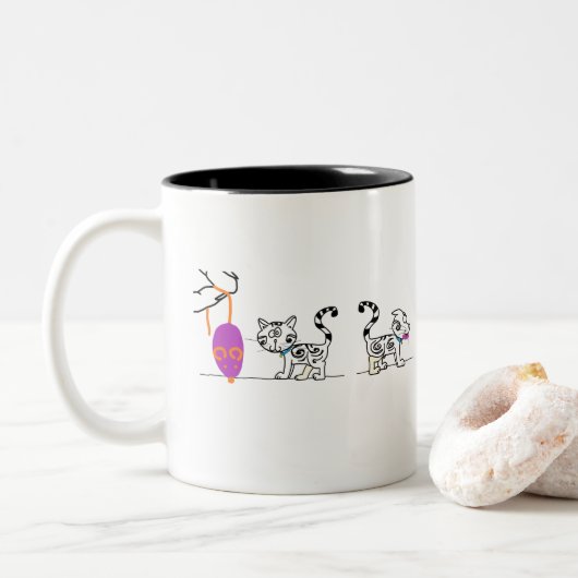2 Couleurs Nouveaux jouets pour chats - tasse (Avec donut)