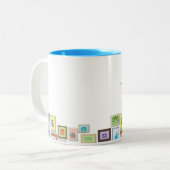 2 Couleurs Objet immobilier d'ABC de modèle de tasse de café (Devant gauche)