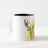 2 Couleurs oh tasse de cerfs communs… (Devant gauche)