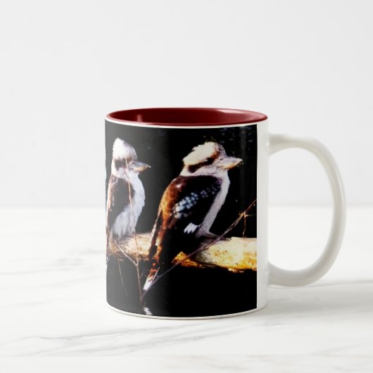 2 Couleurs Oiseau de Kookaburra recueillant la tasse (Droit)