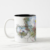 2 Couleurs Oiseaux bleus de tasse de bonheur (Gauche)