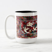 2 Couleurs Oiseaux dans la tasse rouge (Gauche)