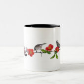 2 Couleurs Oiseaux sur la tasse de café de coing (Centre)