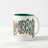 2 Couleurs Orange d'Illow - bonjour - tasse (Devant droit)