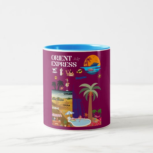 2 Couleurs Orient Express Tasse blanche classique, 325 ml (Centre)