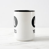 2 Couleurs Oui Tasse à café à deux tons (Centre)