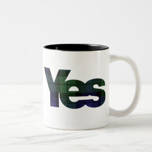 2 Couleurs Oui tasse écossaise de l'indépendance 2014 de