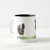 2 Couleurs Paires de tasse de poulets d'Ancona (Devant gauche)