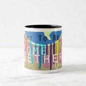 2 Couleurs Paix "ensemble venue" tasse (Centre)