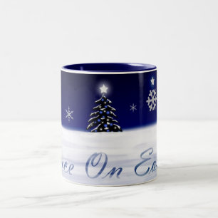 2 Couleurs "Paix tasse sur terre"